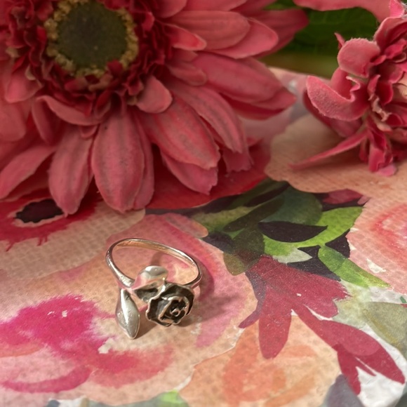 BOHO Sterling 925 silver Country ROSE 🌹 ring - Picture 3 of 5